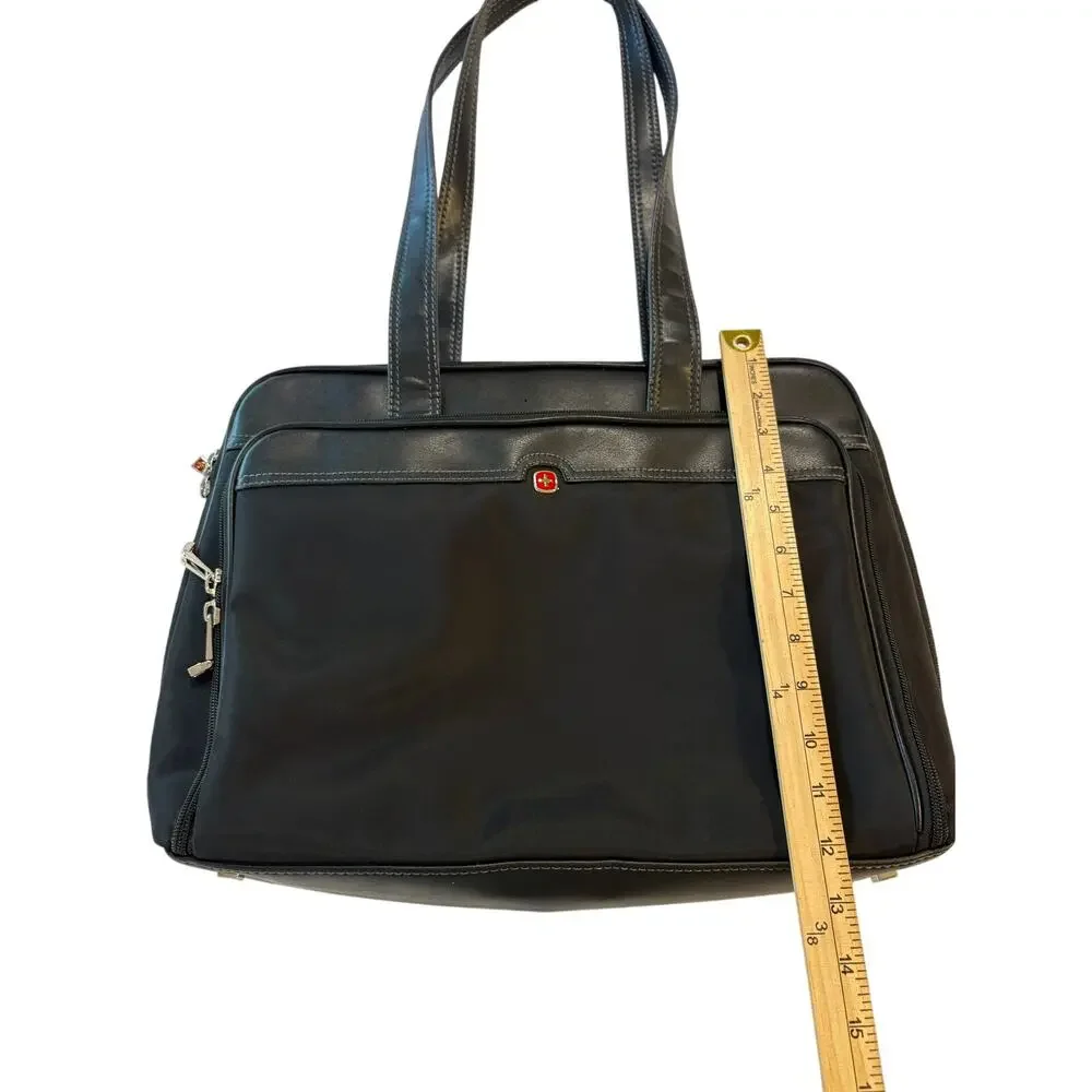 Wenger Rhea Black Nylon Laptop Business Tote Bag Y2k Liner Office Siren 17